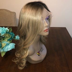 Custom 20 inch ash blonde Full Lace wig.